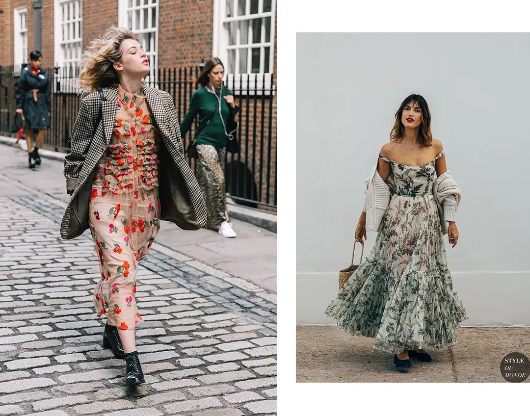 最新碎花连衣裙流行趋势,时尚碎花裙引领潮流前线