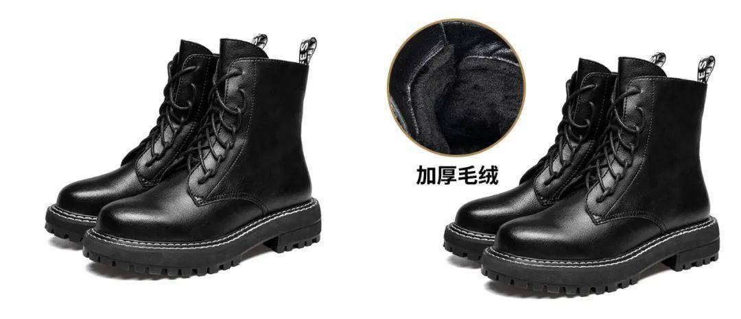 最新款黑白马丁靴,时尚潮流的必备之选