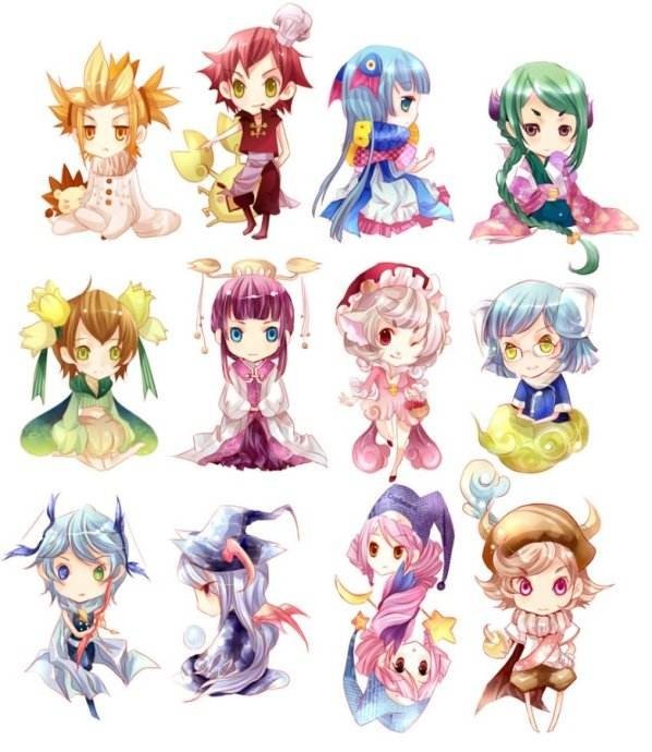 奇幻之旅，探索十二星座动漫图片