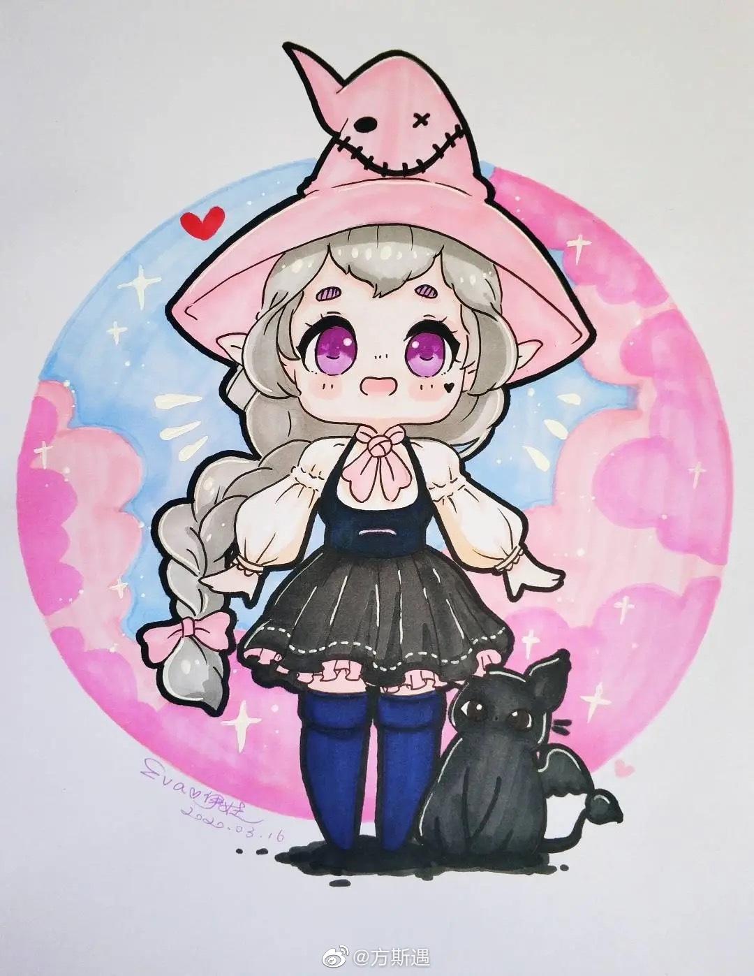 马克笔绘动漫人物日常,友情与陪伴的温暖故事